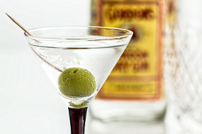 Dry Martini i martiniglas